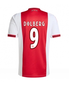 Ajax Kasper Dolberg #9 Maglia Gara Casa Repliche 2025-26 Maniche Corte
